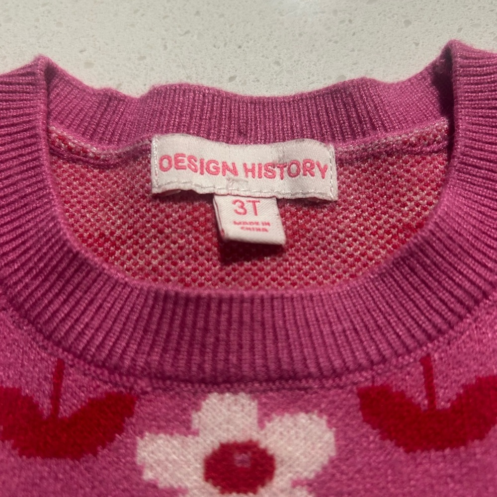 Pink Floral Sweater 3T - Picture 2 of 5